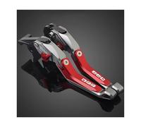 RORVECQ Palancas De Embrague Freno Aluminio 5D Ajustables Para Motocicleta Para Triumph Para Trident 660 2021 2022 2023(Gray red)