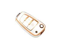 RORVECQ Para A1 A3 8P 8L A4 A5 B6 B7 B8 A6 A7 C5 C6 4F Q3 Q5 Q7 8V TT Holder Fob Accesorios Funda De Llave Coche Plegable TPU(Golden White)