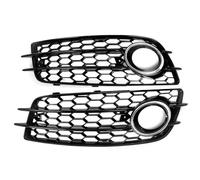 RORVECQ Para A4 B8 S-Line S4 2008 2009 2010 2011 2012 2013 Tapa Caja Luz Antiniebla Delantera Rejilla Tipo Panal Cubierta Cromada Moldura Rejilla