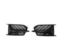 RORVECQ Para A6 C8 S6 S-Line 2019-2022 Parachoques Delantero Marco Luz Antiniebla Protector Rejilla Cubierta Parrilla Decoración Kits Carrocería(Glossy Black)