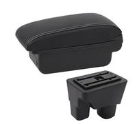 RORVECQ Para C&hevrolet Para Onix 2020 2021 2022 2023 2024 Caja Reposabrazos Para Auto Caja De Almacenamiento Accesorios Auto Retrofit Interior(A3 Black white NO USB)