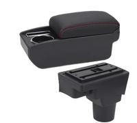 RORVECQ Para C&hevrolet Para Sonic Para Aveo Lova T250 T300 Caja Apoyabrazos Auto Accesorios Interiores Coche(C1 Negro rojo SIN USB)