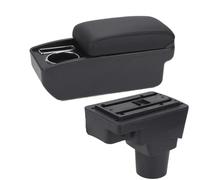 RORVECQ Para C&hevrolet Para Sonic Para Aveo Lova T250 T300 Caja Apoyabrazos Auto Accesorios Interiores Coche(C2 Línea negra SIN USB)
