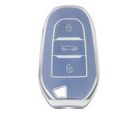 RORVECQ Para C1 C2 C4 C6 C3-XR Para Picasso Para Grand DS3 DS5 Funda Para Llave De Coche TPU Carcasa Llavero Accesorios(Blue silver)