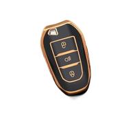RORVECQ Para C4 C6 C3-XR Para Picasso Para Grand DS DS5 Funda De Llave Coche TPU Accesorio Llavero(Golden Black,A Silver)