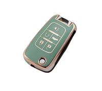 RORVECQ Para Chevrolet Para Equinox Para Cruze Para Impala Para Camaro Para Garna Para Yakista Llavero Funda Llave Coche Plegable(Verde)