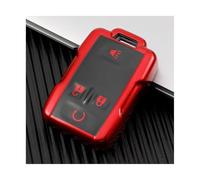 RORVECQ Para Chevrolet Para Suburban Para Saboban Para Colorado Para Silverado 4 Botones Funda De Llave Coche TPU Accesorios Llavero Auto(ROJO)