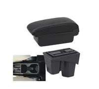 RORVECQ Para City Apoyabrazos Para Coche Interior Retrofit Especializado Centro Almacenamiento Accesorios Auto(A3 Black white NO USB)