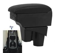 RORVECQ Para City Apoyabrazos Para Coche Interior Retrofit Especializado Centro Almacenamiento Accesorios Auto(B3 Negro blanco 3USB)