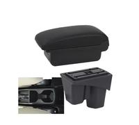 RORVECQ Para City Apoyabrazos Para Coche Interior Retrofit Especializado Centro Almacenamiento Accesorios Auto(A2 línea negra Sin USB)