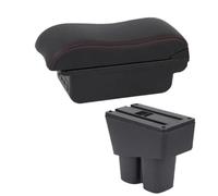 RORVECQ Para City Caja De Descansabrazos 2008 2009 2010 2011 2012 2013 Almacenamiento Central Retrofit Con USB Accesorios Coche(B red line 3USB)