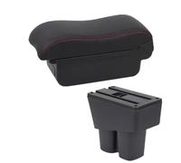 RORVECQ Para City Caja De Descansabrazos 2008 2009 2010 2011 2012 2013 Almacenamiento Central Retrofit Con USB Accesorios Coche(Una línea roja SIN USB)
