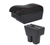RORVECQ Para City Caja De Descansabrazos 2008 2009 2010 2011 2012 2013 Almacenamiento Central Retrofit Con USB Accesorios Coche(C red line 7USB)