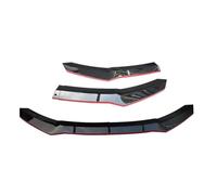 RORVECQ para Civic Hatchback 10th Gen 2016-2021 Paragolpes Delantero Labio Difusor Guardia Tuning Accesorios Kit De Carrocería(Gloss Black Red Line)