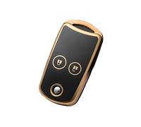 RORVECQ Para Civic IX Para Pilot Para Accord 8 CRV Para Jazz HRV Para ACURA MDX TL TSX ZDX RSX 2 3 Botones Llavero TPU Funda Llave Coche(Oro negro,3 botones)
