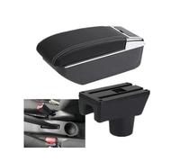 RORVECQ Para Dodge Para Attitude Caja Reposabrazos Auto Caja Almacenamiento Reposabrazos Auto Detalles Interiores Accesorios Auto(B3 línea blanca SIN USB)
