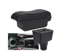 RORVECQ Para F&ord Para EcoSport 2018 2019 2020 2021 2022 2023 2024 Reposabrazos Auto Caja Almacenamiento Brazo Accesorios Auto Piezas Retrofit(C2 Línea negra SIN USB)