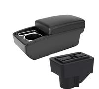 RORVECQ Para F&ord Para Fiesta 3 2011 2012 2013 2014 2015 2016 2017 2018 Caja Reposabrazos Coche Accesorios Con Portavasos(Línea blanca A3 Sin USB)