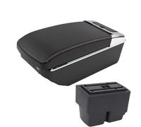 RORVECQ Para F&ord Para Fiesta Para Fiesta MK7 Reposabrazos Coche 2009-2017 Almacenamiento Accesorios Interior(A1 Negro rojo 7USB)