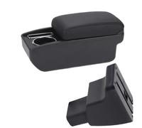 RORVECQ Para Hyundai I10 Auto Reposabrazos Caja De Almacenamiento Central Interiores Piezas De Retrofit Accesorio Auto(C2 Línea negra SIN USB)