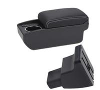 RORVECQ Para Hyundai I10 Auto Reposabrazos Caja De Almacenamiento Central Interiores Piezas De Retrofit Accesorio Auto(B3 Negro blanco 6USB)