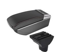 RORVECQ Para Hyundai I20 Brazo Descanso Coche 2012 Piezas Interiores Detalles Piezas Especiales Retrofit Caja Almacenamiento Central(B1 Black red NO USB)