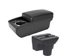 RORVECQ Para Kia Para K2 Auto Caja Almacenamiento Consola Central Caja Brazo Auto Espacio Almacenamiento Modificación Interior Con USB(B2 Línea negra 6USB)