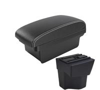 RORVECQ Para KIA Para Rio 3 Para K2 X-line Rio 3 2011 2012 2013 2014 2015 2016 Accesorios Reposabrazos Coche Interior Caja Almacenamiento 3usb(A3 Black white NO USB)