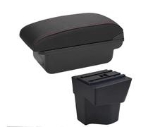 RORVECQ Para KIA Para Rio 5 Reposabrazos 2014-2019 Repuestos Reposabrazos Auto Caja De Almacenamiento Accesorios Auto Interior(C1 Negro rojo SIN USB)