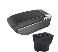 RORVECQ Para KIA Para Rio 5 Reposabrazos Para Rio 2014-2019 Piezas Caja De Reposabrazos Para Auto Caja De Almacenamiento Accesorios Coche Interior(Black white NO USB)