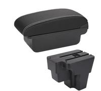 RORVECQ Para KIA Para RIO Caja Reposabrazos Para STONIC Para KIA Para Rio Lx Cerato Reposabrazos Coche Pieza De Retrofit Caja De Almacenamiento(C3 Negro blanco SIN USB)