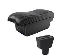 RORVECQ Para LADA Para XRAY Reposabrazos Caja Central Dedicado Retrofit Interior Con USB Accesorios Coche(B3 Negro blanco 3USB)