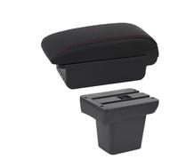 RORVECQ Para Land Rover Para Freelander Reposabrazos Para Land Rover Para Frelender 2 2006-2012 Caja De Almacenamiento Central(B1 Línea negra 3USB)