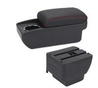 RORVECQ Para MAZDA 2 Caja De Brazo Para MAZDA 2 Para Demio Brazo Auto Caja De Almacenamiento Piezas Retrofit Detalles Interiores(B1 Negro rojo 6USB)