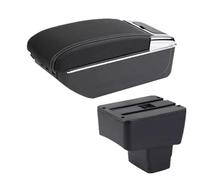 RORVECQ Para Mazda 2 Reposabrazos Caja De Almacenamiento Central Piezas De Interior Retrofit Con USB Accesorios Coche(C3 línea blanca 7USB)