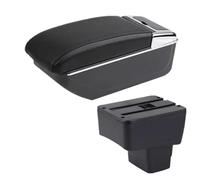 RORVECQ Para Mazda 2 Reposabrazos Caja De Almacenamiento Central Piezas De Interior Retrofit Con USB Accesorios Coche(B2 línea negra SIN USB)