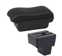 RORVECQ Para MAZDA CX-3 Brazodescanso Para Mazda 2 Para Skyactiv Para Version Cx3 Caja Brazodescanso Coche Caja Almacenamiento Superficie Curva Cuero(B3 Negro blanco 3USB)