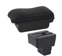 RORVECQ Para MAZDA CX-3 Brazodescanso Para Mazda 2 Para Skyactiv Para Version Cx3 Caja Brazodescanso Coche Caja Almacenamiento Superficie Curva Cuero(B2 línea negra 3USB)