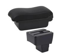 RORVECQ Para MAZDA CX-3 Brazodescanso Para Mazda 2 Para Skyactiv Para Version Cx3 Caja Brazodescanso Coche Caja Almacenamiento Superficie Curva Cuero(A2 línea negra Sin USB)