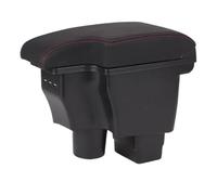 RORVECQ Para Mazda CX-3 Caja De Reposabrazos Retrofit Para Mazda 2 Versión Skyactiv Reposabrazos De Coche Caja De Almacenamiento Accesorios Coche Carga USB(B1 cuero genuino)