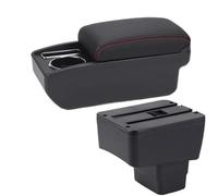 RORVECQ Para MAZDA CX-3 Caja Descansabrazos Retrofit Para Mazda 2 Skyactiv Versión Cx3 Almacenamiento Caja Descansabrazos Accesorios Interior Auto(C1 Negro rojo SIN USB)