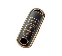 RORVECQ Para Mazda Para Atenza Para Axela Para Demio CX-5 CX-3 CX7 CX-9 2 3 4 Botones Funda De Llave Coche Protectora Llavero(Oro negro,4 button)