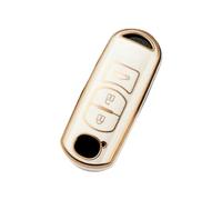 RORVECQ Para Mazda Para Atenza Para Axela Para Demio CX-5 CX-3 CX7 CX-9 2 3 4 Botones Funda De Llave Coche Protectora Llavero(White gold,4 button)