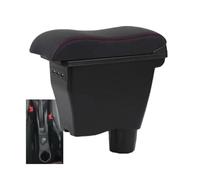 RORVECQ Para Mercedes Para Smart 453 Para Fortwo Para Forfour 2015-2019 Reposabrazos Piezas Retrofit Interior Caja Almacenamiento(A genuine leather 3USB)