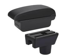 RORVECQ Para Mitsubishi Para Attrage Para Mirage Caja De Reposabrazos Para Space Star Caja De Reposabrazos Para Auto Caja De Almacenamiento Accesorios Coche(B3 Negro blanco 3USB)