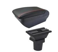 RORVECQ Para Mitsubishi Para Colt Caja De Reposabrazos Para Colt PLUS Reposabrazos De Coche Caja De Almacenamiento Central(F línea roja Sin USB)