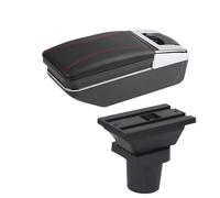 RORVECQ Para Mitsubishi Para Colt Caja De Reposabrazos Para Colt PLUS Reposabrazos De Coche Caja De Almacenamiento Central(Una línea roja SIN USB)