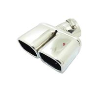 RORVECQ Para N&issan Para Qashqai J10 2007 2008 2009 2010 2011 2012-2015 Cubierta Tubo Escape Acero Inox Decoración Accesorios Coche(Plata,Tubo doble)