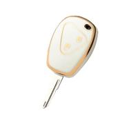 RORVECQ Para Nissan Para Terrano Para Almera Funda De Llave Coche TPU Protectora Llavero Accesorios(White gold,Estilo B)