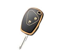 RORVECQ Para Nissan Para Terrano Para Almera Funda De Llave Coche TPU Protectora Llavero Accesorios(Oro negro,Estilo A)